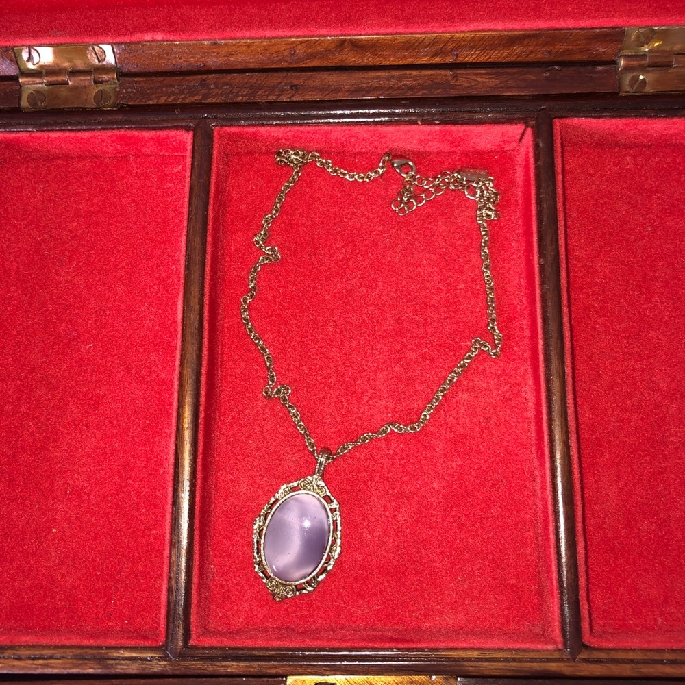 Purple Pendant Necklace - Picture 2 of 3
